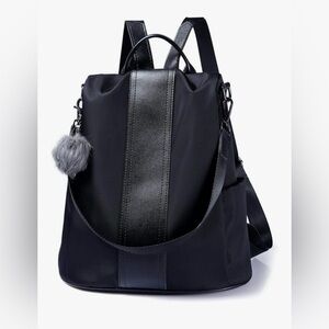 Elegant Black Anti Theft versatile Backpack Purse